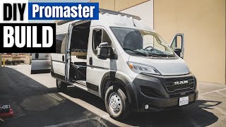 DIY Promaster Van Build Walk Around  Serg Supply [upl. by Kamilah603]