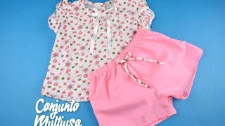 Como Realizar un Conjunto Niña 🌺🌺Moderno paso a paso Muy Fácil🌺🌺 [upl. by Tireb]