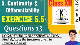 Exercise 55 Q13 Class 12 Maths  differentiation  maths [upl. by Bloomer283]