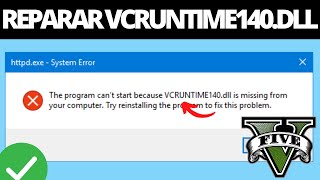 Cómo Arreglar VCRUNTIME140DLL en GTA V [upl. by Rekyr187]