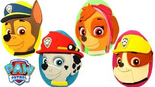 Huevos Sorpresas de Patrulla Canina de Marshall Chase Skye y Rubble Plastilina Play Doh [upl. by Yajnas]