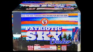 Patriotic Sky Buster by Winda Fireworks  126 Shots [upl. by Akimehs876]