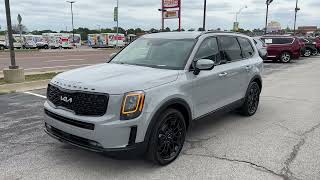 2022 KIA Telluride SX Prestige Nightfall in Wolf Gray  Black Walkaround and Feature Tutorial [upl. by Asirem]