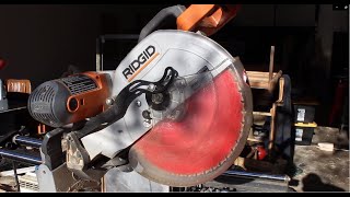 Man Struggles Miter Saw Blade Replacement [upl. by Saidee614]