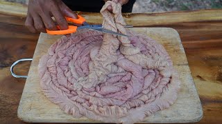 Fried Chitterlings Recipe  How to Cook Chitterlings  Chitterling and Pickled Mustard Green Recipe [upl. by Atilrep169]