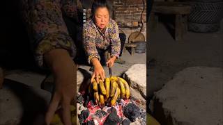 Mom makes banana wine shorts shortvideo rurallife [upl. by Anytsirhc788]