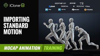 How to import standard motion from different softwaresstores  Mocap Animation Course  iClone 8 [upl. by Darbie]