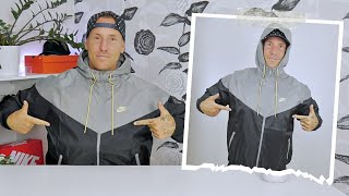 UnboxingReviewing The Nike Sportswear Windrunner On Body [upl. by Alenson288]