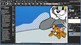 how to use background eraser tool in corel paintshop pro X [upl. by Tenaj]