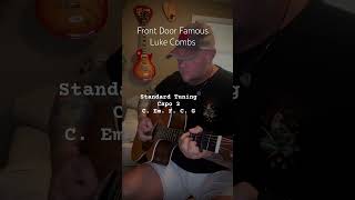 Front Door Famous  Luke Combs guitar lesson [upl. by Ynnaf]