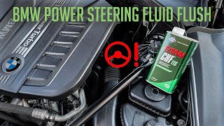 BMW 5er F10F11 Power Steering Fluid Flush DIY [upl. by Ernald]