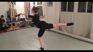 Entrelacé or Grand Jeté en Tournant or Tour Jeté Ballet Class Tutorial intermediate level [upl. by Belldame]