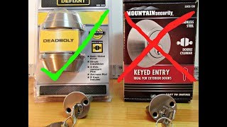 DEFIANT DEADBOLT EXTERIOR DOOR LOCK PICKED OPEN amp Compare to Mountain Security Deadbolt Lock [upl. by Steinberg93]