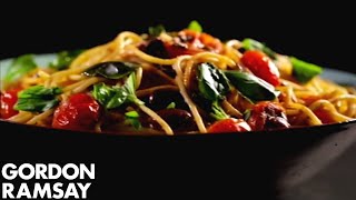 Pasta with Tomato Anchovy and Chilli  Gordon Ramsay [upl. by Naryb]