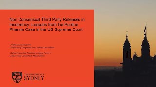 Nonconsensual third party releases in insolvency  lessons from the Purdue Pharma Case [upl. by Hsaka790]