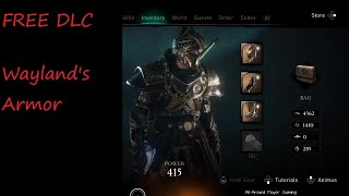 Assassins Creed Valhalla Waylands Armor  Showcase  Gameplay  River Raids Free Armor  Free DLC [upl. by Peyter979]