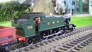 Gauge 1 Live Steam GWR 61XX doing goods duties [upl. by Kacey]