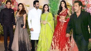 Bollywood Stars At Sonam Kapoors Wedding Party FULL VIDEO Salman Shahrukh Katrina Varun Ranbir [upl. by Mudenihc141]