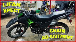 Lifan Xpect  Chain Adjustment [upl. by Bettencourt]