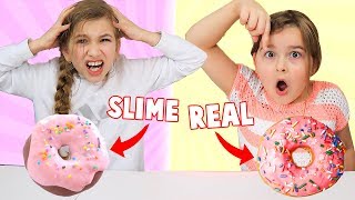 Real Food vs Slime Food Switch Up Challenge  JKrew [upl. by Labana850]