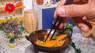 How to Make Garlic Sautéed Vegetables  Veggies Stir Fry  Miniature Food [upl. by Delgado]