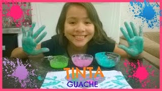 DIY  Como Fazer TINTA GUACHE CASEIRA [upl. by Jona602]