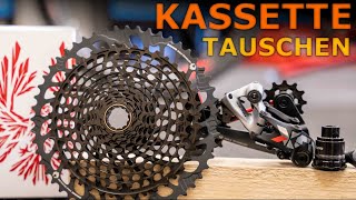 Kassette wechseln auf SRAM EAGLE  Freilauf auf XD umbauen X01 [upl. by Treblih945]