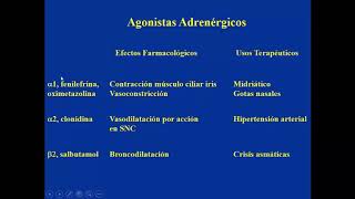 Adrenergicos parte 2  Farmacologia Catedra 3  FMed UBA [upl. by Wright638]