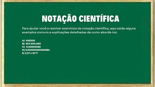 Notação Científica Descomplicada Como Escrever e Interpretar Números Grandes e Pequenos [upl. by Nnylav]