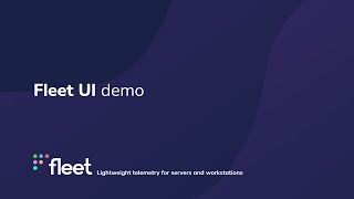 Fleet UI demo [upl. by Onitsuaf]