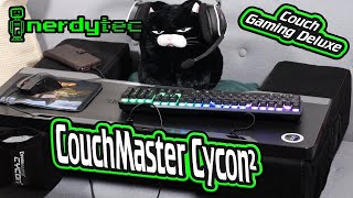 Nerdytec Couchmaster Cycon 2 Black Edition Test  Gaming auf dem Sofa [upl. by Ahsimin]