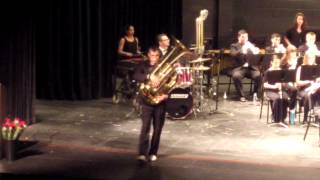 Tuba Tiger Rag  Arlington High School Wind Ensemble  Concerto Program  May 28 2014 [upl. by Rothstein]