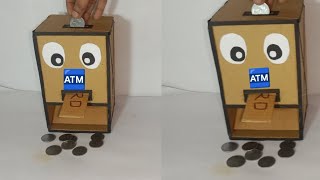 How to make a ATM machine from Cardboard 🤔😲  Cardboard ka gulak  cardboard craft  cardboard [upl. by Ranique]