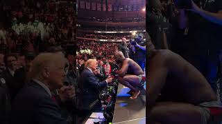 US Presidentelect Donald Trump in attendance at UFC 309 at Madison Square Garden 2 [upl. by Ardnot]