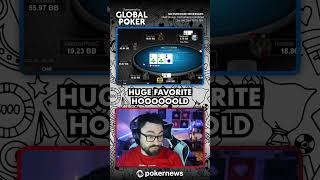 HUGE POT WITH QQ VS 44  globalpoker USPO [upl. by Ettenej387]