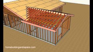 How To Attach Home Addition Roof Framing To Existing Sloping Roof [upl. by Veradi]