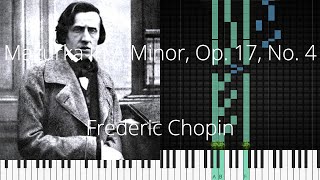 🎹 Mazurka In A Minor Op 17 No 4 Frederic Chopin Synthesia Piano Tutorial [upl. by Neelyad62]