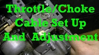 How to Set Up and Adjust Throttle and Choke Cables on Small Engines [upl. by Geesey736]