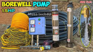 Borewell Super Flow Pump Installation Brilliant Technique  Borwell Motor Fitting [upl. by Nyladnewg929]