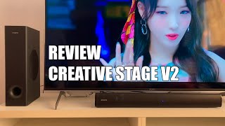 Review Creative Stage V2  Nueva Barra de Sonido [upl. by Eeramit645]