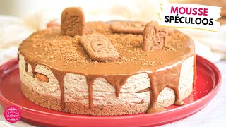 GÂTEAU MOUSSE SPÉCULOOS  RECETTE SANS CUISSON [upl. by Neitsirk]