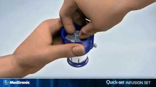 How to insert the Medtronic MiniMed Quickset infusion set  diabetes therapy [upl. by Nyliac]