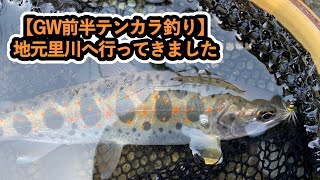 【テンカラ釣り】GW前半 地元里川へ行ってきました テンカラ テンカラ釣り 毛鉤 渓流釣り [upl. by Gabi624]