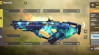 Season 1 Razorback Gunsmith Attachments with No Recoil And Hipfire for COD Mobile [upl. by Laehplar384]