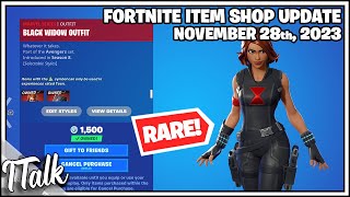 INSANELY RARE BLACK WIDOW OUTFIT IS BACK Fortnite Item Shop November 28th 2023 Fortnite OG [upl. by Ahsennek]