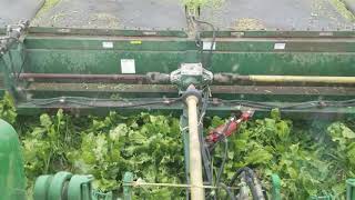 Artsway 1222 beet defoliator John Deere 7200R sugar harvest 2018 [upl. by Rorry]