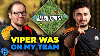 I Teamed Viper on 4v4 Black Forest  AoE2 [upl. by Dorey]