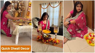 Quick Diwali Decor on a budget Dubai Rented home Diwali decor and Light up [upl. by Ahseiyt687]