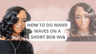 Wand Waves on A Bob Wig Grown Woman Styles Netties Hairtique [upl. by Kiele]