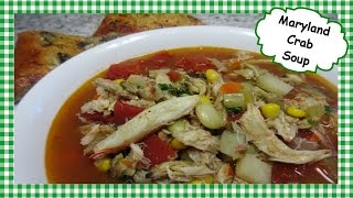 How to Make Maryland Crab Soup  Crabmeat Recipe [upl. by Anaihr]